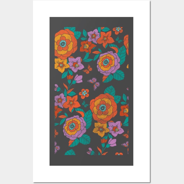 Pattern: Spring Blossom Wall Art by swarna artz